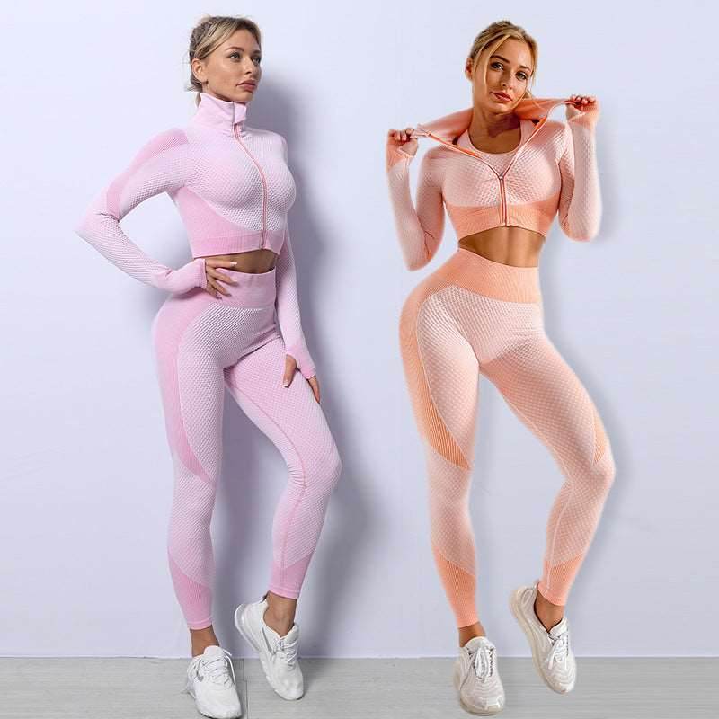 Women's 3 Piece Yoga Set Sportswear - Shanilia