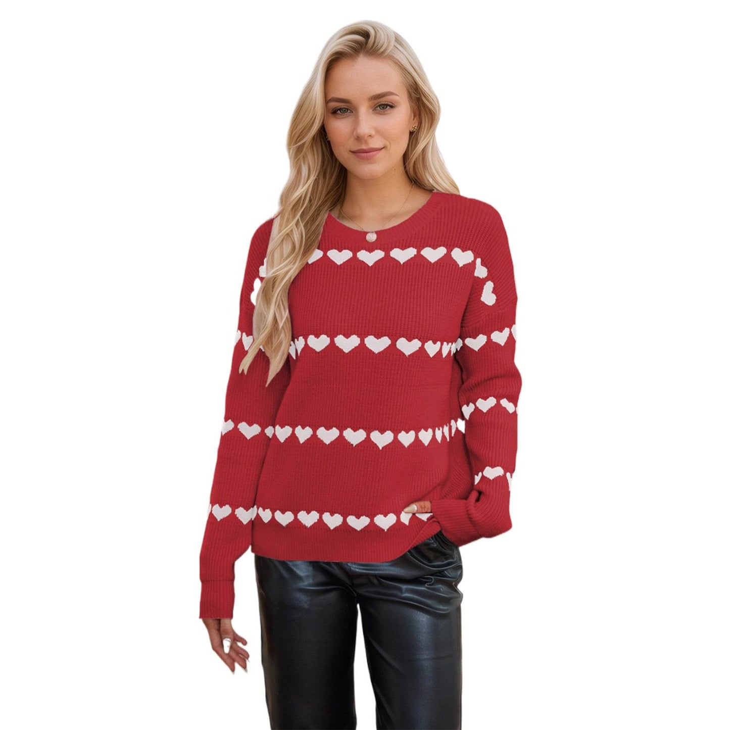 Valentine's Day Love Pullover Women's Knitwear - Shanilia