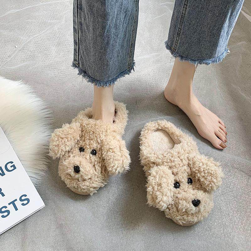 Soft & Warm Winter Couple Slippers - Cotton & Wool Women's Indoor Shoes - Shanilia