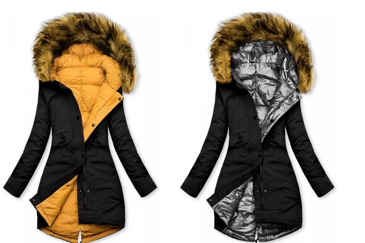 European and American Style Women's Cotton-Padded Clothes Warm Coat Mid-Length - Shanilia