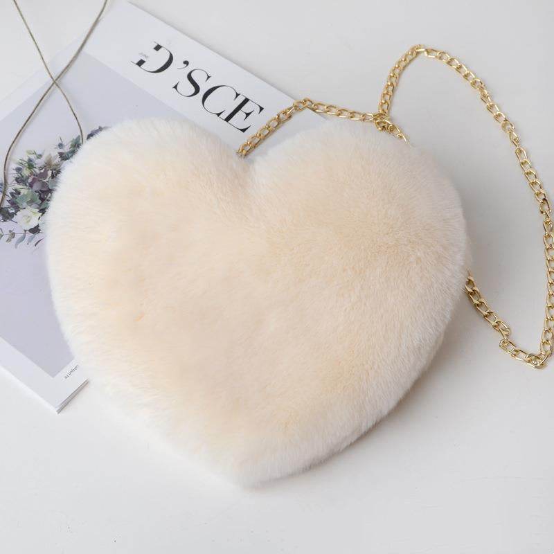 Love Bags For Women Plush Chain Shoulder Bags Valentine's Day Party Bag - Shanilia