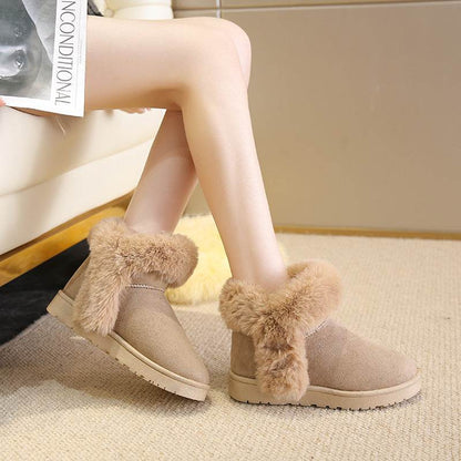 Women's Winter Snow Boots | Warm Fleece Ankle Boots | Comfort Platform Shoes - Shanilia