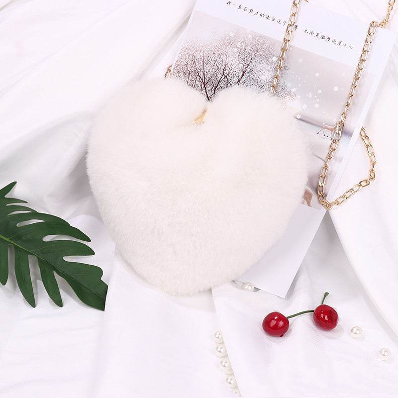 Love Bags For Women Plush Chain Shoulder Bags Valentine's Day Party Bag - Shanilia