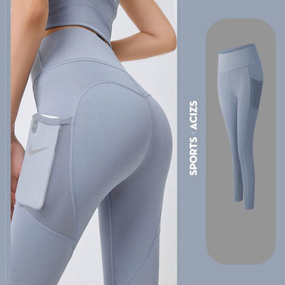 Yoga Pants Women With Pocket Leggings Sport Girl Gym Leggings Women Tummy Control Jogging Tights Female Fitness Pants - Shanilia