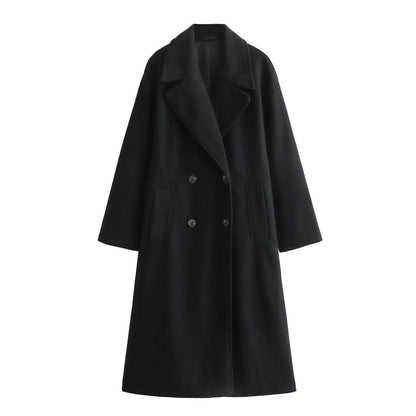 Women's Soft Loose Woolen Overcoat Coat - Shanilia